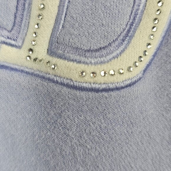 Soft Girl Cabin Winter Fall Harvest Comfy Casual Light Blue Sweatshirt Womens LG - Picture 7 of 15